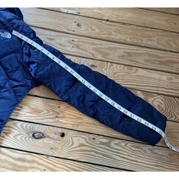 The North Face 550 Fill Down Puffer Coat Size Large Women’s Navy Full Zip - Picture 9 of 9
